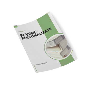 Pachet 100 flyere prezentare 120g/mp glossy