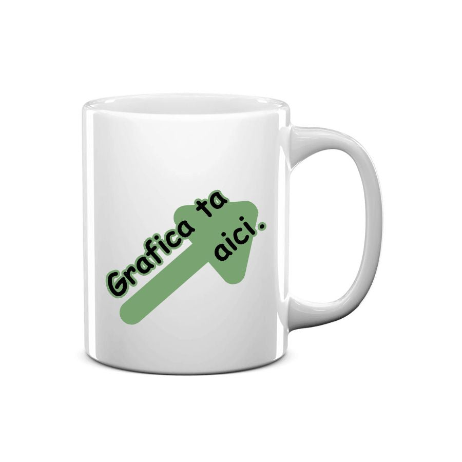 Cană personalizabilă din ceramică albă 350ml