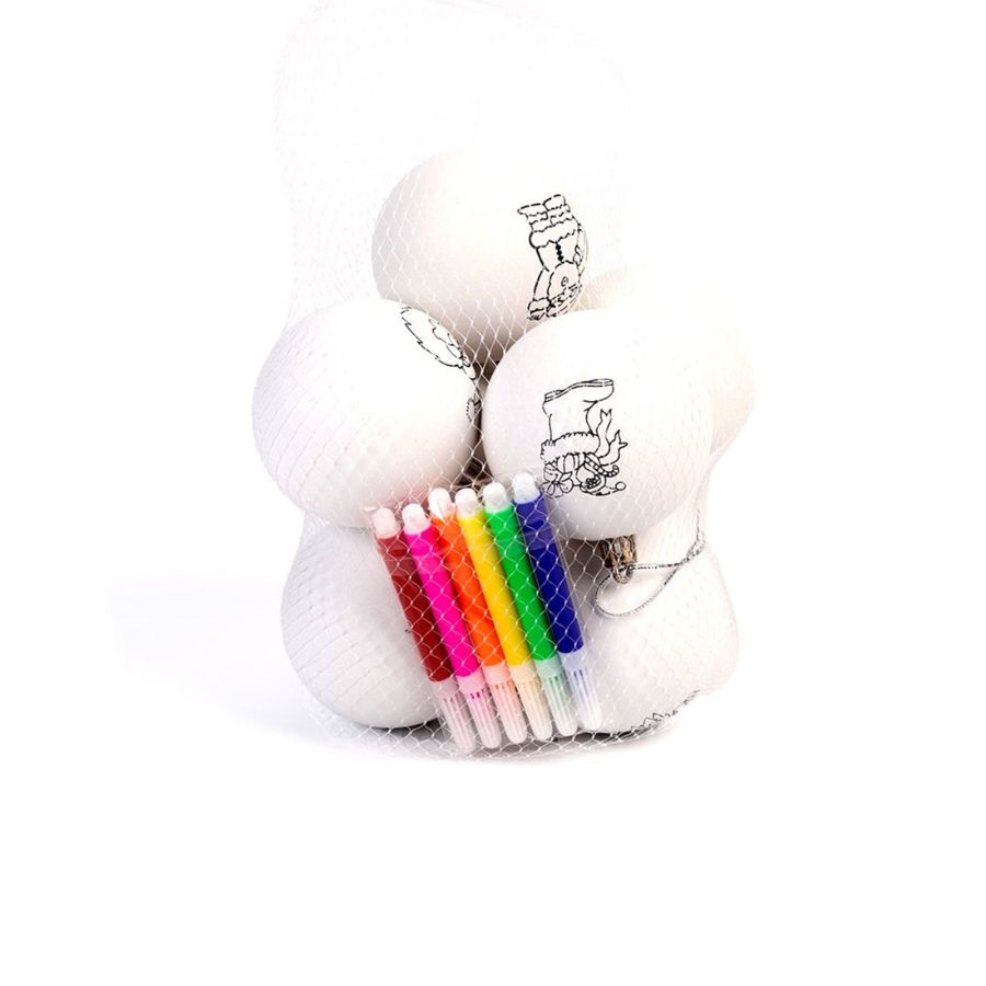 Globuri de brad de colorat - set 8 buc